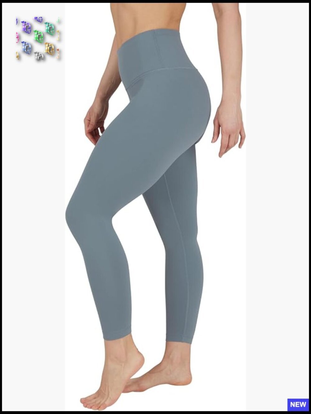 High Waist Legging 7/8 Tummy Control Yoga Workout Pants Power Flex Fabric